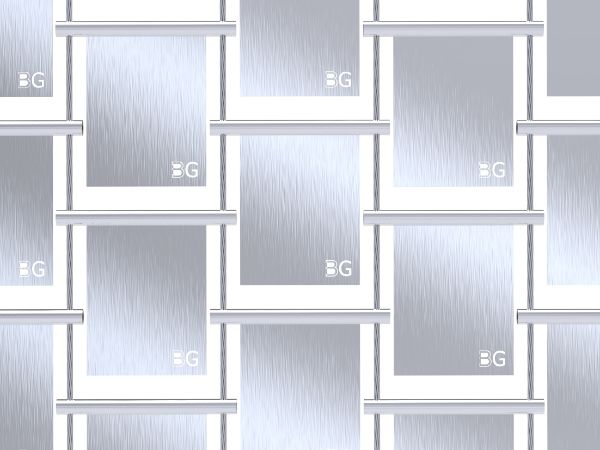 A piece of kinetic facade with brushed surface.