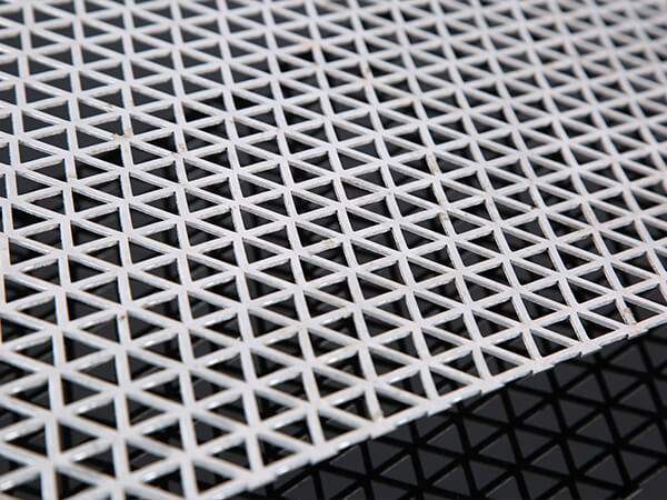 A perforated aluminum sheets with scalelike holes