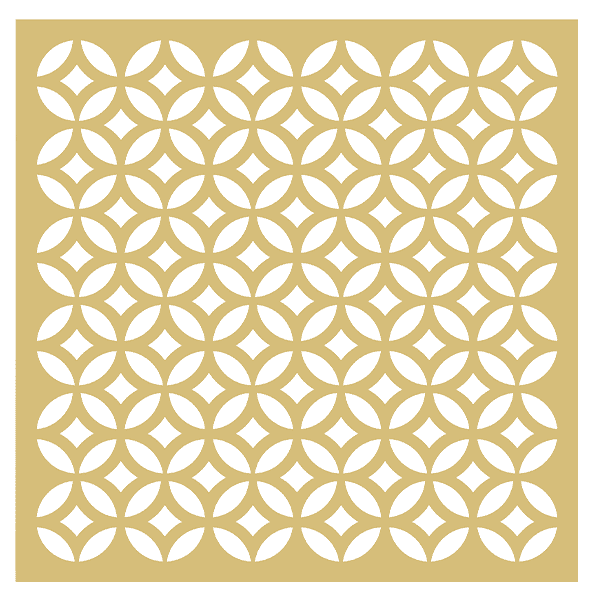 A BSP-10 perforated brass sheet with copper coin hole patterns
